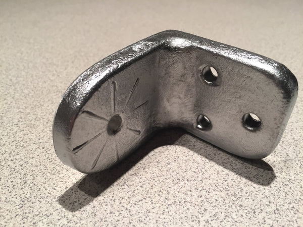 Hand-cast weathervane bracket in aluminium